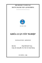 Hoàn thiện tổ chức kế toán thanh toán tại công ty tnhh sản xuất lan tian