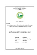 đánh giá hiện trạng môi trường chăn nuôi trên địa bàn xã ngọc thanh   huyện kim động   tỉnh hưng yên.