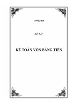 Luận văn kế toán vốn bằng tiền