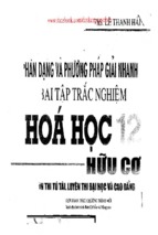 Phân dạng và phương pháp giải nhanh bài tập trắc nghiệm hóa học 12   hữu cơ