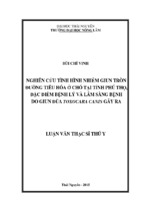 Nghiên cứu tình hình nhiễm giun tròn đường tiêu hóa ở chó tại tỉnh phú thọ, đặc điểm bệnh lý và lâm sàng bệnh do giun đũa toxocara canis gây ra