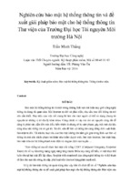 Nghiên cứu bảo mật hệ thống thông tin và đề xuất giải pháp bảo mật cho hệ thống thông tin thư viện của trường đại học tài nguyên môi trường hà nội