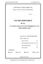 ứng dụng một bài toán để tính khoảng cách trong không gian