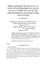 Nghiên cứu tổng hợp, đặc trưng cấu trúc của bentonit di linh chống bằng một số oxit kim loại (al, fe, ti) được hữu cơ hóa bởi xetyl trimetyl amoni bromua ứng dụng làm vật liệu hấp phụ đa năng