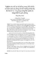 Nghiên cứu chế tạo hệ thống mạng điều khiển và kiểm soát các thông số môi trường (nhiệt độ, độ ẩm) từ xa. ứng dụng trong bảo quản các trang thiết bị quốc phòng