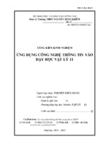 Sử dụng công nghệ thông tin vào dạy học vật lý 11