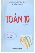 Tài liệu toán 10 chuyên học kỳ 1