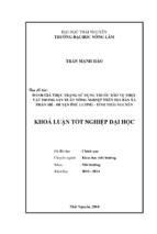 Đánh giá thực trạng sử dụng thuốc bảo vệ thực vật trong sản xuất nông nghiệp trên địa bàn xã Phấn Mễ - huyện Phú Lương - tỉnh Thái Nguyên