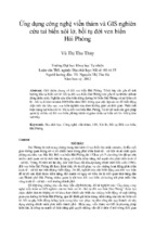 ứng dụng công nghệ viễn thám và gis nghiên cứu tai biến xói lở, bồi tụ đới ven biển hải phòng