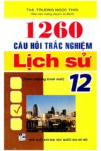 1260 Câu Hỏi Trắc Nghiệm Lịch Sử 12 (NXB Đại Học Quốc Gia) - Trương Ngọc Thơi, 191 Trang