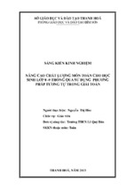 Sáng kiến kinh nghiệm nâng cao chất lượng môn toán cho học sinh lớp 8   9 thông qua sử dụng phương pháp tương tự trong giải toán