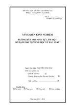 Sáng kiến kinh nghiệm thpt hướng dẫn học sinh tự làm một số dạng bài tập sinh học về xác suất