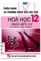 Phân dạng và phương pháp giải bài tập hóa học 12 phần hữu cơ (nxb đại học quốc gia)   cao thị thiên an, 175 trang