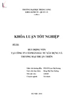 Huy động vốn tại công ty cổ phần đầu tư xây dựng và thương mại thuận thiện