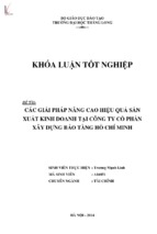 Các giải pháp nâng cao hiệu quả sản xuất kinh doanh tại công ty cổ phần xây dựng bảo tàng hồ chí minh