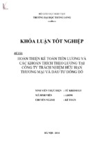 Hoàn thiện công tác kế toán tiền lương và các khoản trích theo lương tại công ty tnhh thương mại và đầu tư đông đô