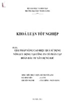 Giải pháp nâng cao hiệu quả sử dụng vốn lưu động tại công ty cổ phần tập đoàn đầu tư xây dựng hjc