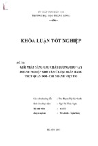 Giải pháp nâng cao chất lượng cho vay doanh nghiệp nhỏ và vừa tại ngân hàng tmcp quân đội   chi nhánh việt trì