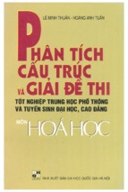 Phân tích cấu trúc và giải đề thi tốt nghiệp thpt và tsdh môn hóa học (nxb đại học quốc gia)   lê minh thuận, 156 trang