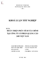 Hoàn thiện phân tích tài chính tại công ty cổ phần quảng cáo 24h việt nam