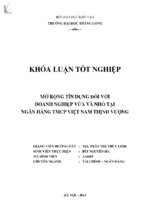 Mở rộng tín dụng đối với doanh nghiệp vừa và nhỏ tại ngân hàng tmcp việt nam thịnh vượng