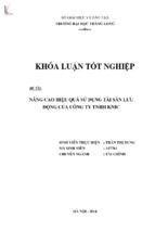 Nâng cao hiệu quả sử dụng tài sản lưu động tại công ty tnhh knic