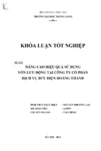 Nâng cao hiệu quả sử dụng vốn lưu động tại công ty cổ phần dịch vụ bưu điện hoàng thành