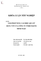 Giải pháp nâng cao hiệu quả sử dụng vốn của công ty tnhh&tm minh ngọc