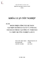 Hoàn thiện công tác kế toán tập hợp chi phí sản xuất và tính giá thành sản phẩm tại công ty tnhh máy và thiết bị công nghiệp lam uy