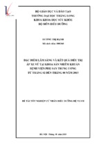 đặc điểm lâm sàng và kết quả điều trị áp xe vú tại khoa sinh sản nhiễm khuẩn bệnh viện phụ sản tư từ tháng 2 đến tháng 8 năm 2015