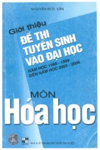 Giới thiệu đề thi tuyển sinh vào đại học môn hóa học (nxb đại học quốc gia)   nguyễn đức vân, 443 trang