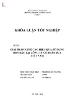 Giải pháp nâng cao hiệu quả sử dụng đòn bẩy tại công ty cổ phần dca việt nam