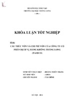 Cấu trúc vốn và chi phí vốn của công ty cổ phần dịch vụ hàng không thăng long (taseco)