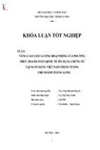 Nâng cao chất lượng hoạt động của phương thức thanh toán quốc tế tín dụng chứng từ tại ngân hàng việt nam thịnh vượng chi nhánh thăng long