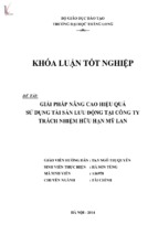 Giải pháp nâng cao hiệu quả sử dụng tài sản lưu động tại công ty trách nhiệm hữu hạn mỹ lan