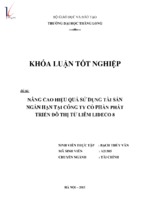 Nâng cao hiệu quả sử dụng tài sản tại công ty cổ phần phát triển đô thị từ liêm lideco 8