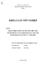 Hoàn thiện công tác kế toán tiêu thụ thành phẩm và xác định kết quả tiêu thụ thành phẩm tại công ty tnhh đhc