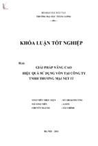 Giải pháp nâng cao hiệu quả sử dụng vốn tại công ty tnhh thương mại net it