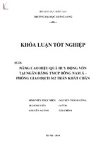 Nâng cao hiệu quả huy động vốn tại ngân hàng tmcp đông nam á   phòng giao dịch 562 trần khát chân