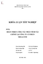 Hoàn thiện công tác phân tích tài chính tại công ty cổ phần megacom