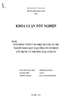 Giải pháp nâng cao hiệu quả quản trị nguồn nhân lực tại công ty cổ phần xây dựng và thương mại atdeco