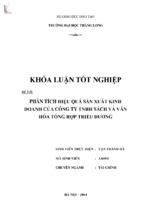 Phân tích hiệu quả sản xuất kinh doanh của công ty tnhh sách và văn hóa tổng hợp triều dương