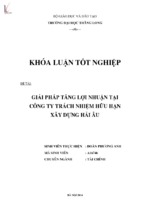 Giải pháp tăng lợi nhuận tại công ty trách nhiệm hữu hạn xây dựng hải âu