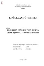 Hoàn thiện công tác phân tích tài chính tại công ty cổ phần intesys