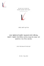 Các định lý kiểu mason đối với đa thức trên trường đóng đại số, đặc số không và ứng dụng_unprotected