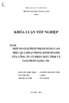 Một số giải pháp nhằm nâng cao hiệu quả hoạt động kinh doanh của công ty cổ phần máy tính và giải pháp mạng tic