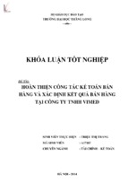 Hoàn thiện công tác kế toán bán hàng và xác định kết quả bán hàng tại công ty tnhh vimed