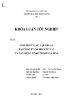 Giải pháp tăng lợi nhuận tại công ty cổ phần tư vấn và xây dựng công trình văn hóa