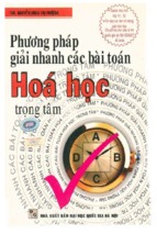 Phương pháp giải nhanh các bài toán hóa học trọng tâm (nxb đại học quốc gia)   nguyễn khoa thị phượng, 352 trang