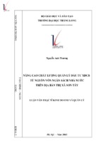 Nâng cao chất lượng quản lý đầu tư xdcb từ nguồn vốn ngân sách nhà nước trên địa bàn thị xã sơn tây_unprotected